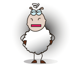 Very Funny and Fluffy-white Sheep Vol II sticker #12043691