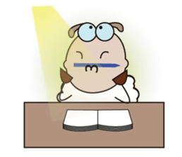Very Funny and Fluffy-white Sheep Vol II sticker #12043693