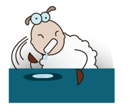 Very Funny and Fluffy-white Sheep Vol II sticker #12043694