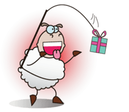 Very Funny and Fluffy-white Sheep Vol II sticker #12043696