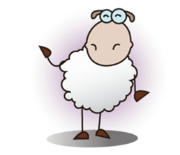 Very Funny and Fluffy-white Sheep Vol II sticker #12043698