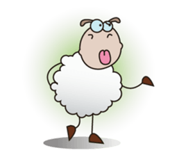 Very Funny and Fluffy-white Sheep Vol II sticker #12043699