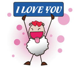Very Funny and Fluffy-white Sheep Vol II sticker #12043700