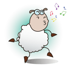Very Funny and Fluffy-white Sheep Vol II sticker #12043702