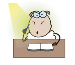 Very Funny and Fluffy-white Sheep Vol II sticker #12043703