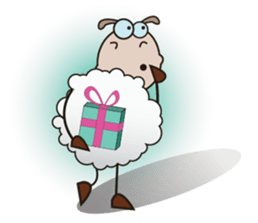 Very Funny and Fluffy-white Sheep Vol II sticker #12043704