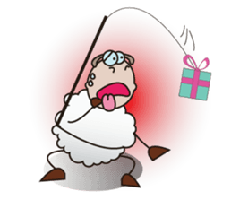 Very Funny and Fluffy-white Sheep Vol II sticker #12043706