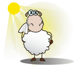 Very Funny and Fluffy-white Sheep Vol II sticker #12043707