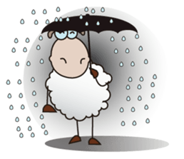 Very Funny and Fluffy-white Sheep Vol II sticker #12043709