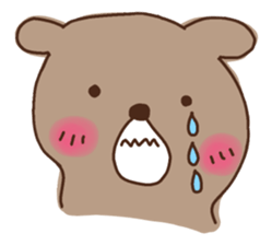 Lovely brown bear sticker #12043873
