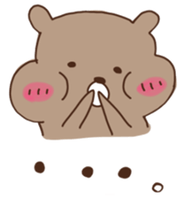 Lovely brown bear sticker #12043903