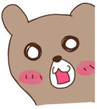 Lovely brown bear sticker #12043908
