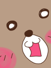 Lovely brown bear sticker #12043909