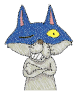 Masked cat4 sticker #12044244