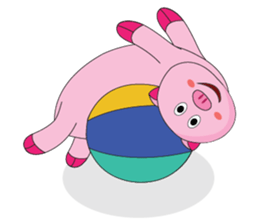 One of us: The Plump Pink, Love yoga! sticker #12045582