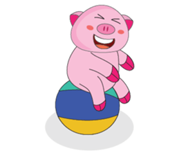 One of us: The Plump Pink, Love yoga! sticker #12045584