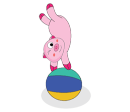 One of us: The Plump Pink, Love yoga! sticker #12045586