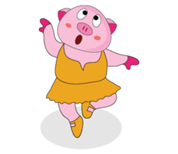 One of us: The Plump Pink, Love yoga! sticker #12045590