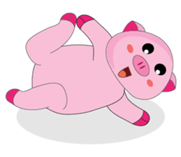 One of us: The Plump Pink, Love yoga! sticker #12045592