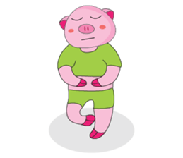 One of us: The Plump Pink, Love yoga! sticker #12045594