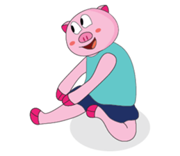 One of us: The Plump Pink, Love yoga! sticker #12045602