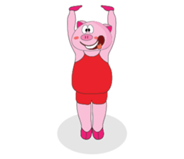 One of us: The Plump Pink, Love yoga! sticker #12045604