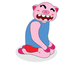 One of us: The Plump Pink, Love yoga! sticker #12045607