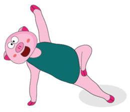 One of us: The Plump Pink, Love yoga! sticker #12045608