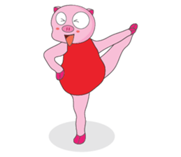 One of us: The Plump Pink, Love yoga! sticker #12045610