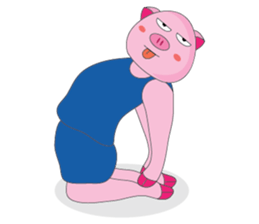 One of us: The Plump Pink, Love yoga! sticker #12045614