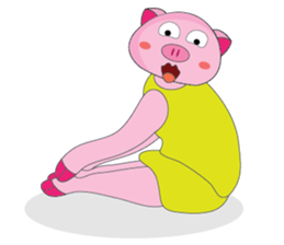 One of us: The Plump Pink, Love yoga! sticker #12045615