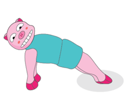 One of us: The Plump Pink, Love yoga! sticker #12045616