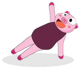 One of us: The Plump Pink, Love yoga! sticker #12045619