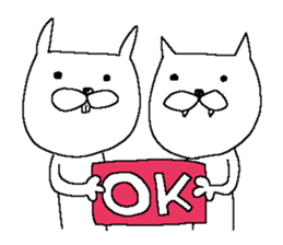 Rabbit and Cat 2 sticker #12045911