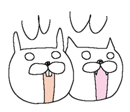 Rabbit and Cat 2 sticker #12045914