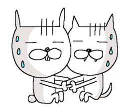 Rabbit and Cat 2 sticker #12045915