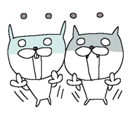 Rabbit and Cat 2 sticker #12045916