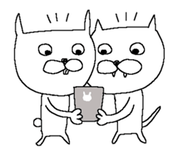 Rabbit and Cat 2 sticker #12045918