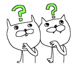 Rabbit and Cat 2 sticker #12045920