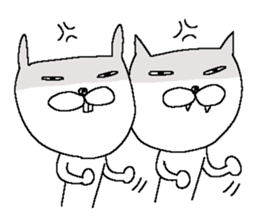 Rabbit and Cat 2 sticker #12045921