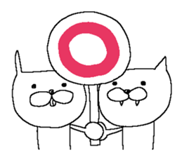 Rabbit and Cat 2 sticker #12045922