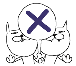 Rabbit and Cat 2 sticker #12045923