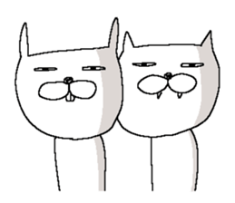 Rabbit and Cat 2 sticker #12045924