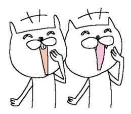 Rabbit and Cat 2 sticker #12045925