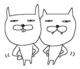 Rabbit and Cat 2 sticker #12045929