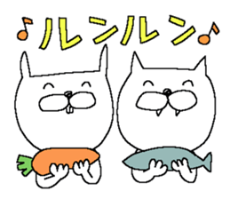 Rabbit and Cat 2 sticker #12045930