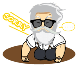 Hipster Jiji sticker #12046062