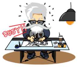 Hipster Jiji sticker #12046063