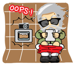 Hipster Jiji sticker #12046072