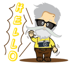 Hipster Jiji sticker #12046075